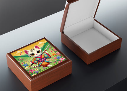 Samurai Kitten Jewelry Box