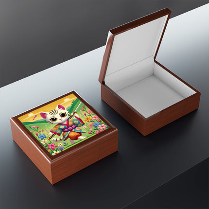 Samurai Kitten Jewelry Box