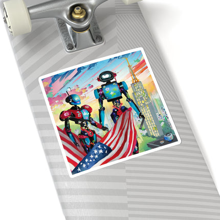 High Fashion Cyberpunk CIA Robots Kiss-Cut Stickers (4 Sizes)