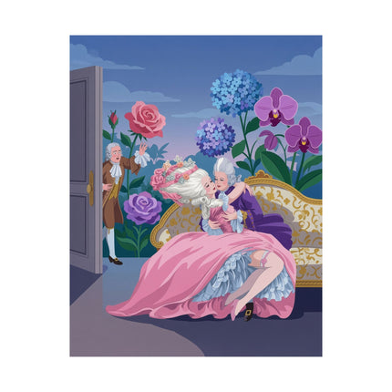 🌹💋 The Lady Of The Secret Rendezvous Matte Vertical Poster – Art Deco Romantic Whimsy