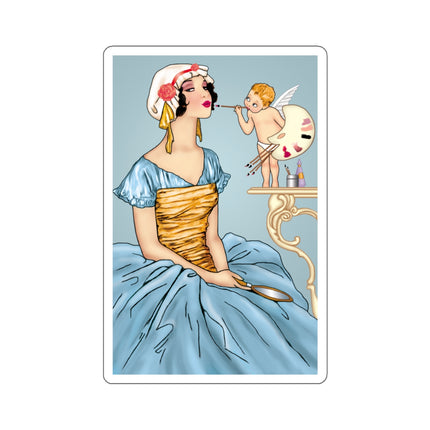 The Enchanting Painter: A Fairy's Artistic Touch Kiss-Cut Stickers (4 Sizes)