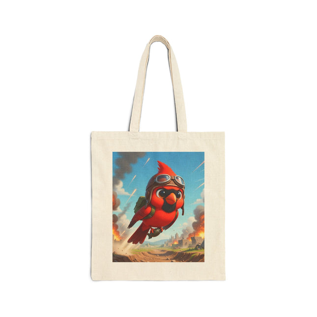 The Cardinal Dive Bomber Cotton Canvas Tote Bag – Bold Flight & Fearless Adventure