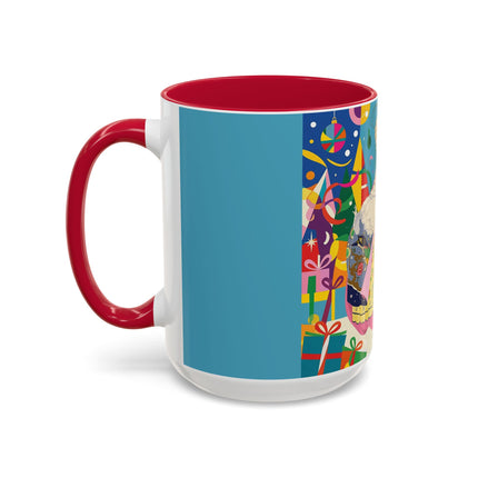 🎀✨ The Christmas Court Of Joy Colorful Mug – Art Deco Holiday Fantasy