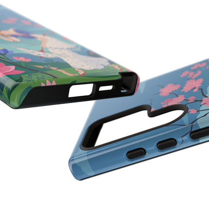 🌸☂️ The Lady Of The Falling Blossoms Phone Case – Art Deco Garden Whimsy