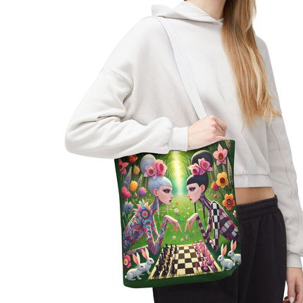 The Spring Gambit: A Fairy’s Move Tote Bag – Whimsical Chess & Spring Magic