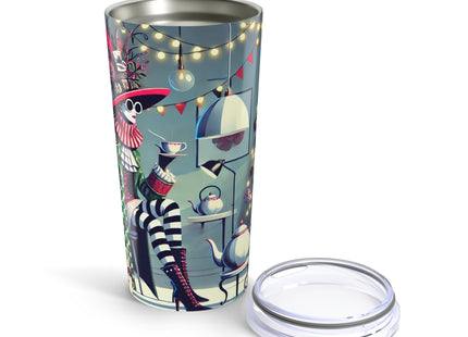 Whimsical Christmas Tea Party Tumbler 20oz