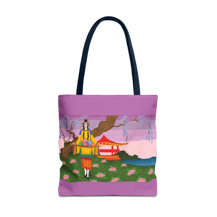 Elegance and Blooms: Vintage Glamour in Springtime Splendor Tote Bag (AOP)