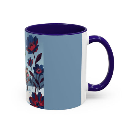 🎁🌺 The Christmas Gift Garden Stroll Colorful Mug – Art Deco Holiday Fantasy