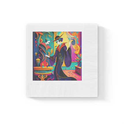 Phantoms of Elegance White Coined Napkins