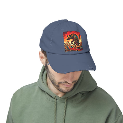The Cunning Scavenger Unisex Distressed Cap