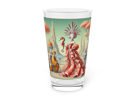 The Seahorse Court Pint Glass, 16oz