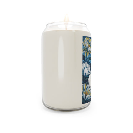 🌼💙 The Lady Of The Moonlit Daisy Garden Scented Soy Candle – Art Deco Floral Fantasy