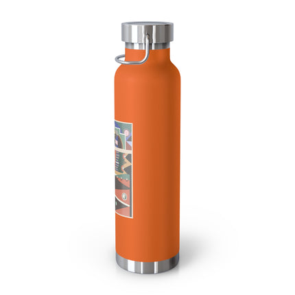 Collection decors et couleurs Pl.03 by Georges Valmiers Copper Vacuum Insulated Bottle, 22oz