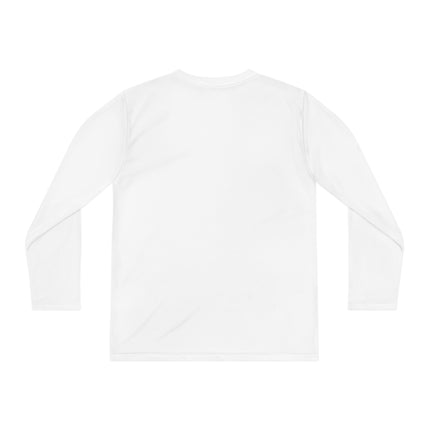 Tech Plumes Youth Long Sleeve Competitor Tee – Neon Wings & Cyberpunk Adventure