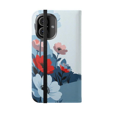 🌺🐕 The Lady Of The Flower Walk Flip Case – Art Deco Garden Stroll