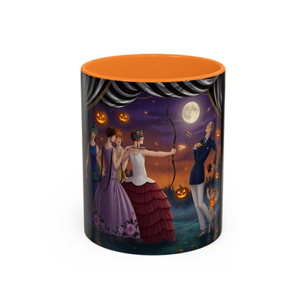 🏹🎃 Cupid's Arrow At Pumpkin Moon Manor Colorful Mug – Romantic Halloween Charm