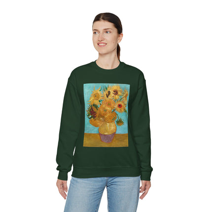 Vase with Twelve Sunflowers by Vincent Van Gogh Heavy Blend™ Crewneck Sweatshirt