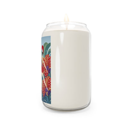🎭🌺 The Scarlet Flower Garden Dancers Scented Soy Candle – Art Deco Floral Whimsy