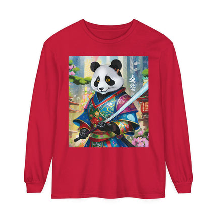 Cyberpunk Samurai Panda Long Sleeve T-Shirt