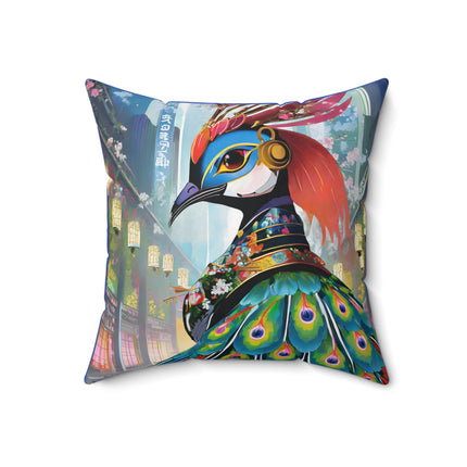 Techno Plumes Spun Polyester Square Pillow