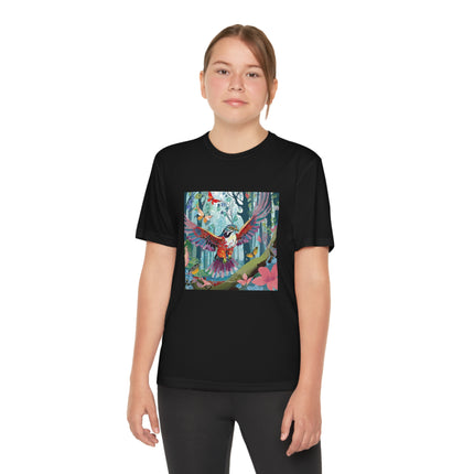 A Colorful Raptor Youth Competitor Tee