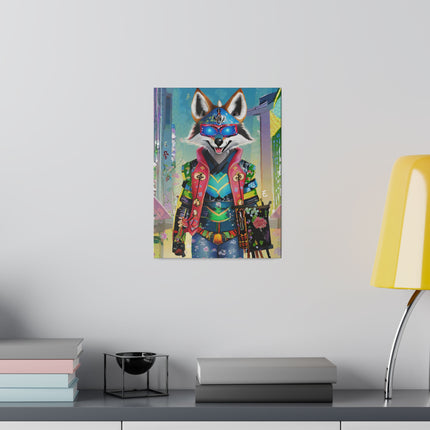 Cyber Hyena Matte Canvas, Stretched, 0.75"
