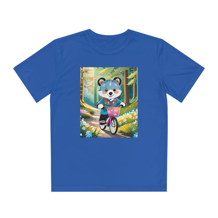 Furry Cyclist Youth Competitor Tee – Woodland Adventure & Playful Charm