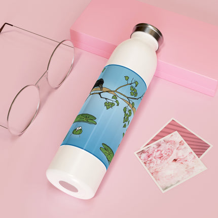 The Crow and the Frog Slim Water Bottle