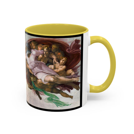 The Creation of Adam by Michelangelo Buonarroti Colorful Mugs (11oz, 15oz)