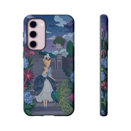 🦚🌸 The Peacock Garden Terrace Phone Case – Art Deco Floral Elegance