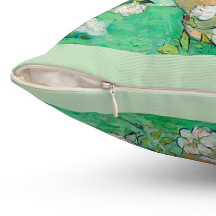 Roses by Vincent Van Gogh Spun Polyester Square Pillow