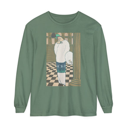 Les Hermines by Georges Lepape Garment-dyed Long Sleeve T-Shirt