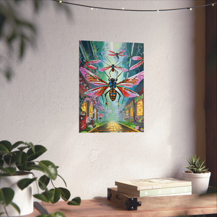 Neon Swarm Fine Art Posters