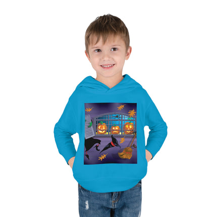 Whimsical Halloween Mischief Toddler Pullover Fleece Hoodie