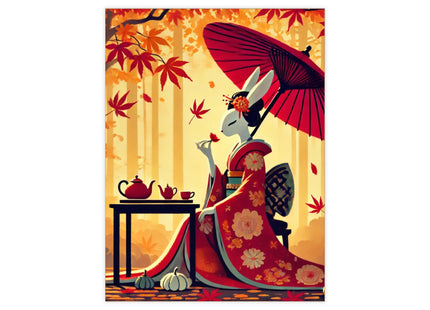Theatrical Harvest Rabbit Ceramic Tile