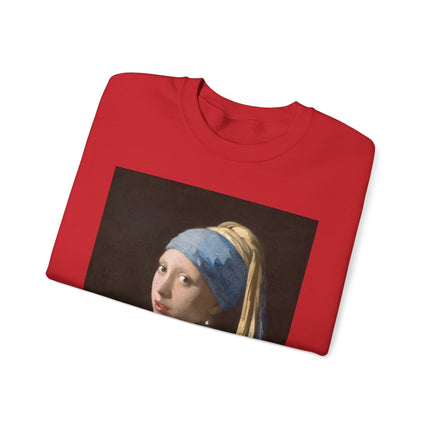 Girl with a Pearl Earring by Johannes Vermeer Heavy Blend™ Crewneck Sweatshirt