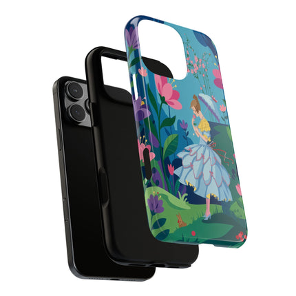 🌸☂️ A Stroll Through The Enchanted Forest Phone Case – Art Deco Floral Fantasy