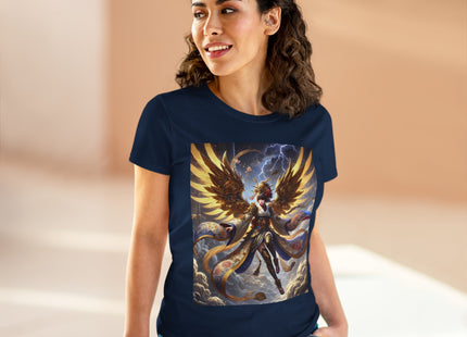 Valkyrie Descending Through Storm Women's Midweight Cotton Tee