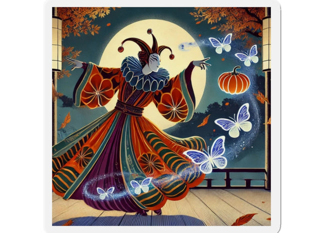 Court Magician with Ghost Butterflies Die-Cut Magnets (5 Sizes)