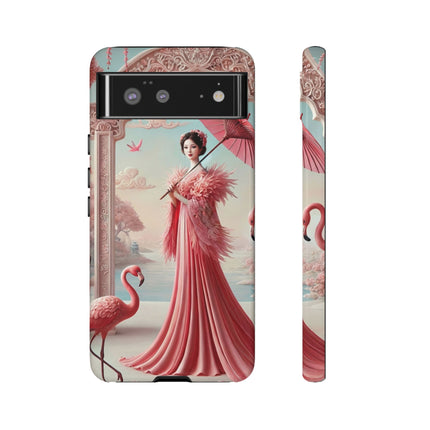 Petals, Porcelain, and Flamingos Phone Cases