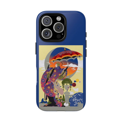 Parasol Sunset Geisha Phone Case – Elegant Twilight Grace