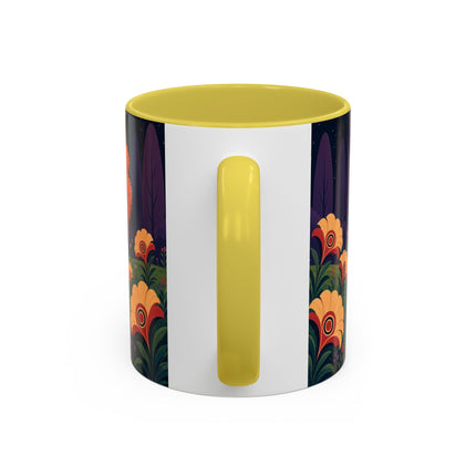 🌙🌼 The Moonlit Floral Dancer Colorful Mug – Art Deco Garden Fantasy
