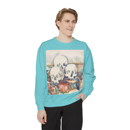The Three Skulls by Paul Cézanne Garment-Dyed Sweatshirt