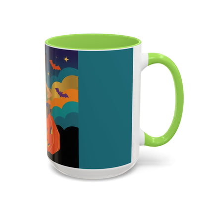 🌙🎃 The Witch Of Crescent Moon Pumpkin Colorful Mug – Colorful Halloween Charm