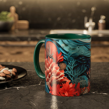 Enchanting Underwater Scene Colorful Mugs (11oz, 15oz)