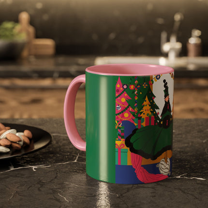 🎄🎁 The Emerald Christmas Belle Colorful Mug – Colorful Holiday Fashion Fantasy