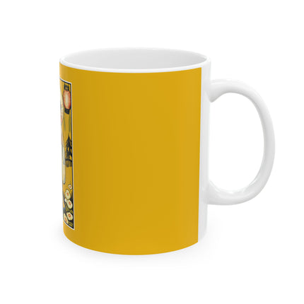 Golden Embrace Ceramic Mug 11oz