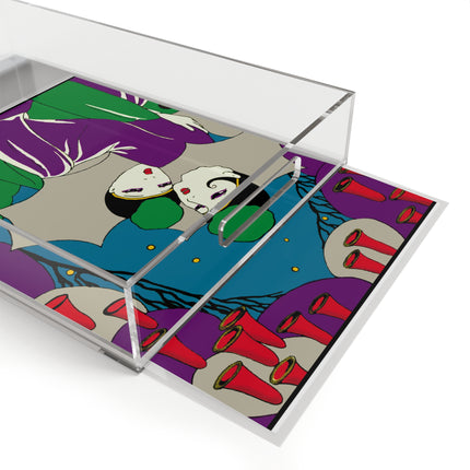 Two Pierrots Acrylic Serving Tray
