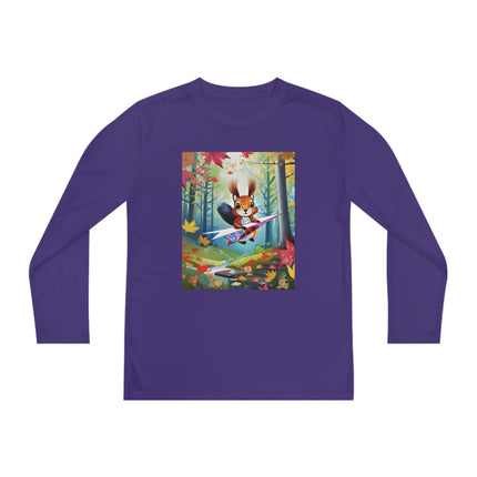 Acorn Aviator Youth Long Sleeve Competitor Tee – Woodland Flight & Whimsical Adventure
