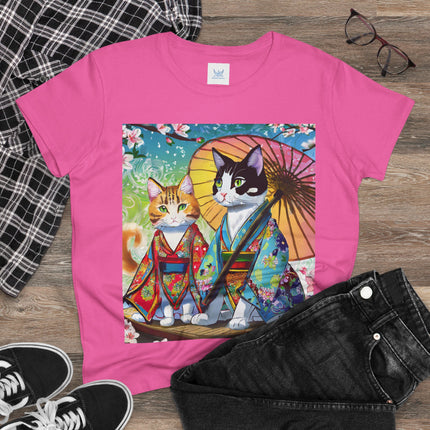 Kimono Kitties Cotton Tee